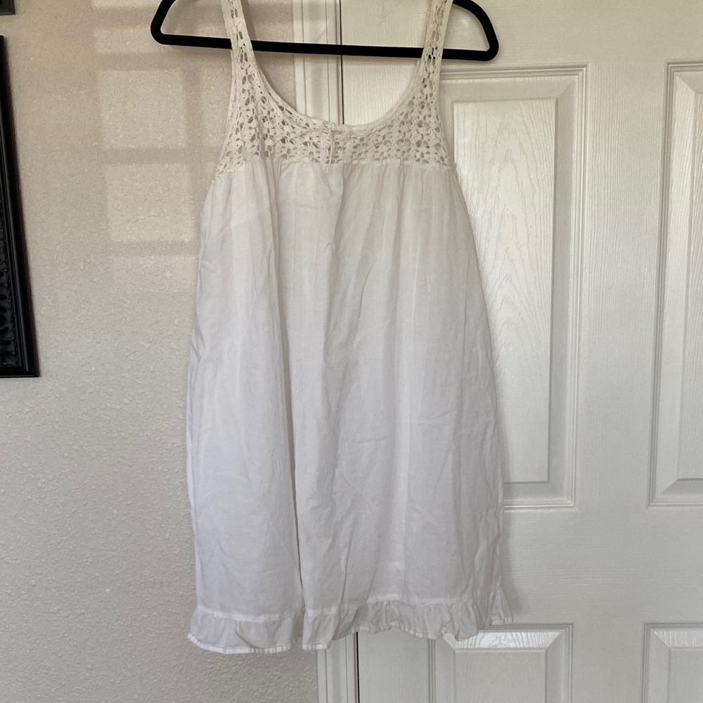 White Lace Trim Sleepwear